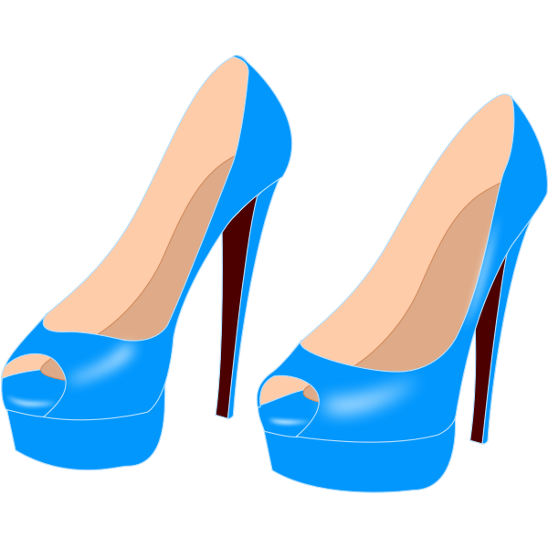 SVG Light blue high heels