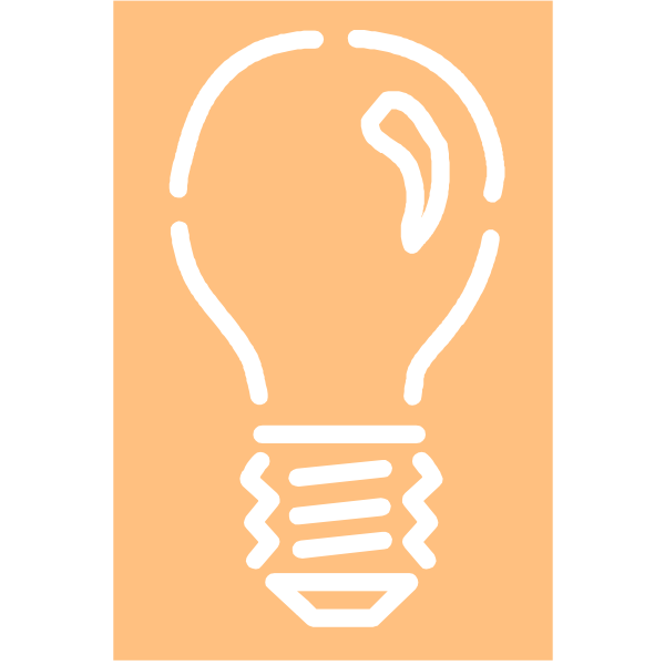 SVG Light bulb 4 - white stroke