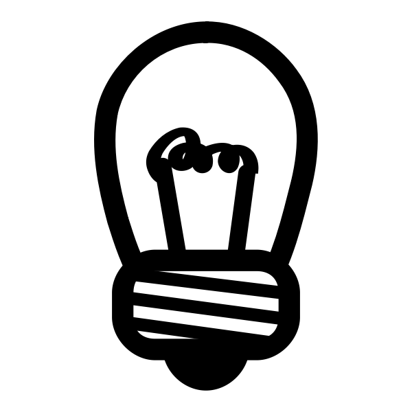 SVG Light bulb icon monochrome