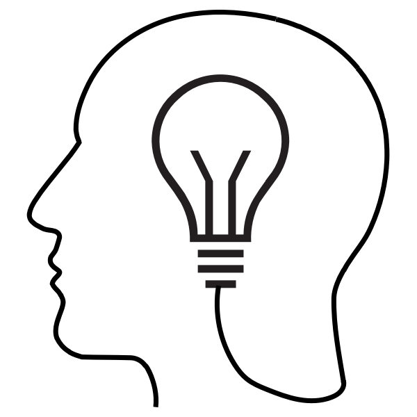 SVG Light Bulb Man Silhouette