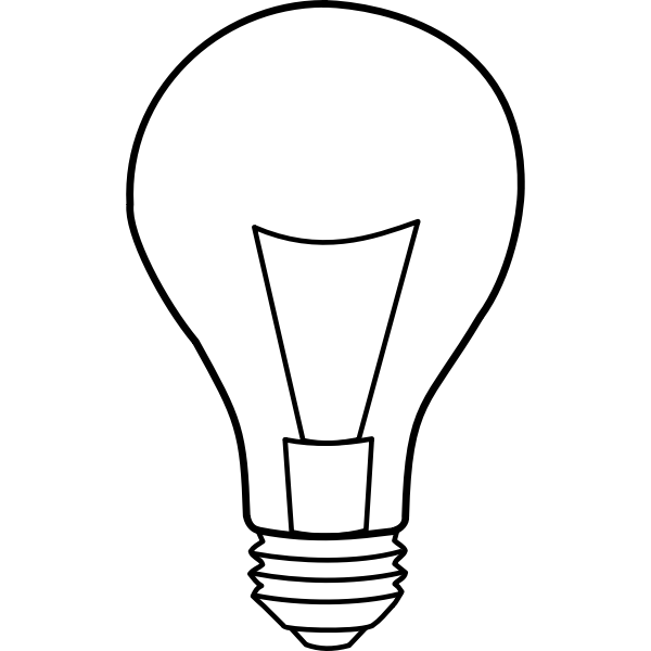 SVG Light bulb outline shape