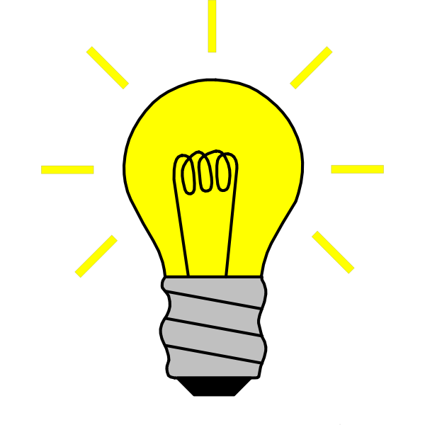SVG Light bulb sign