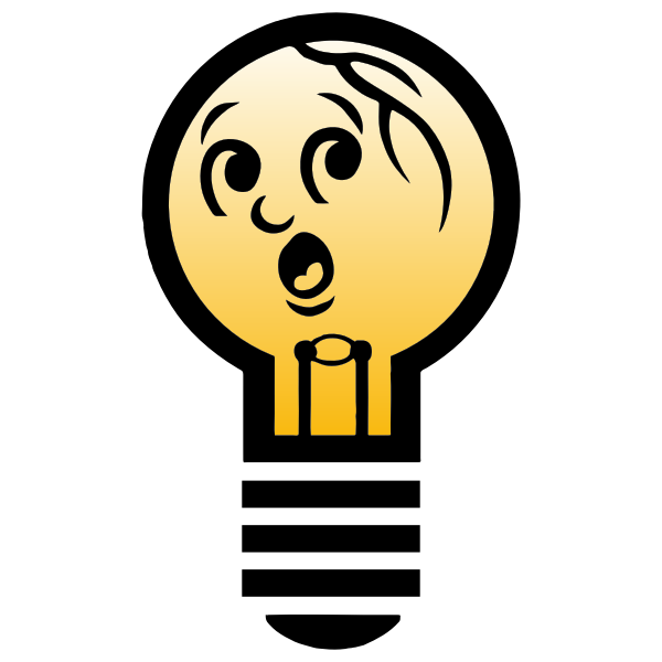 SVG Light bulb smiling