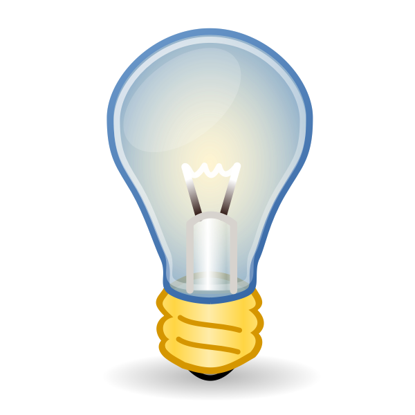 SVG Light bulb vector icon