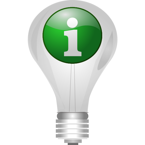 SVG Light bulb with info icon