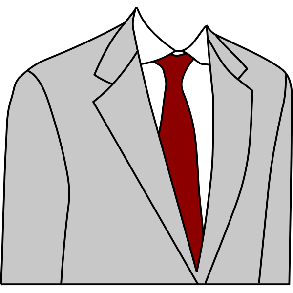 SVG Light grey suit jacket vector image