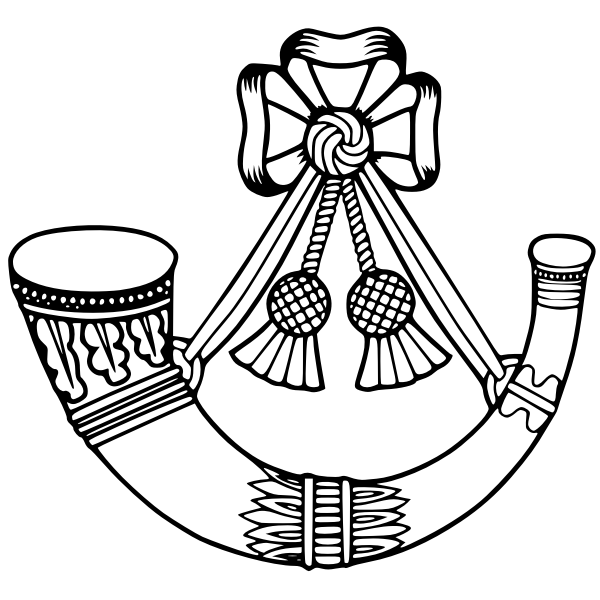 SVG Light Infantry badge vector image
