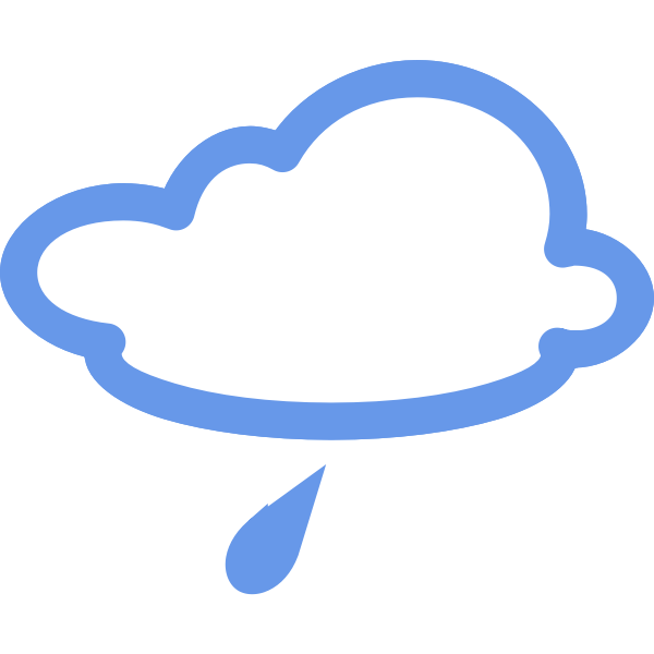 SVG Light rain weather symbol vector image