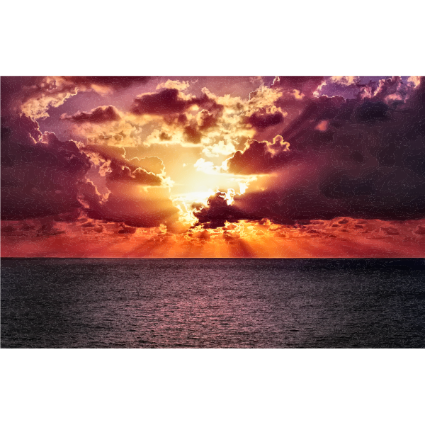 SVG Light Rays Sunset