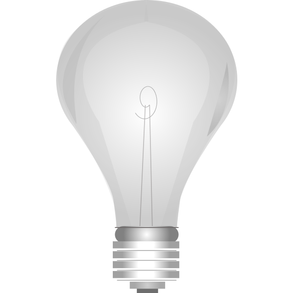 SVG Lightbulb Grayscale