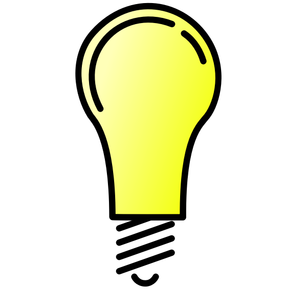 SVG Lightbulb ON vector image