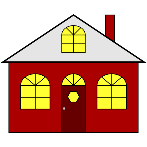 SVG Lighted house vector image