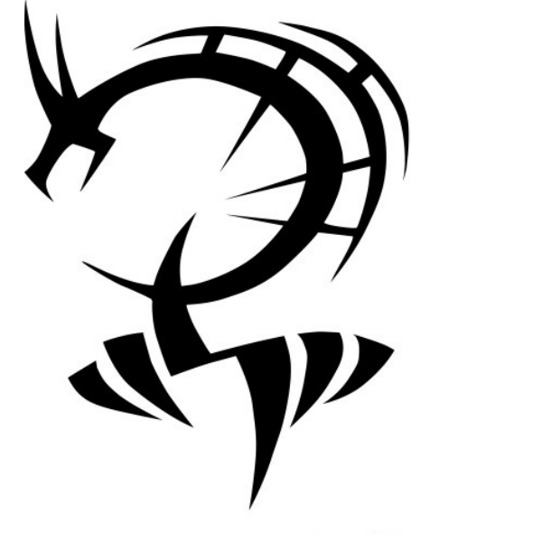 SVG Lightning Tribal Dragon