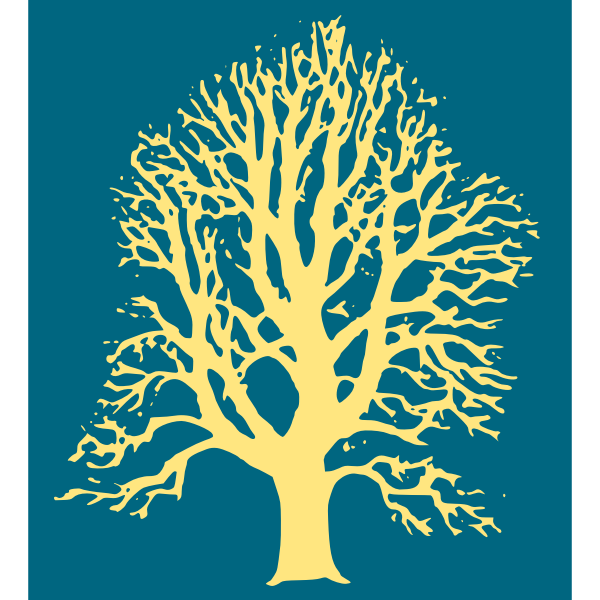 SVG Lime tree yellow silhouette vector image