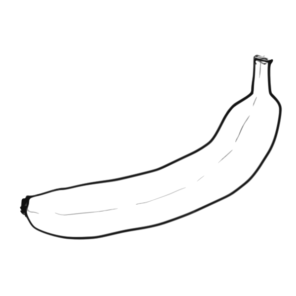 SVG Line art banana