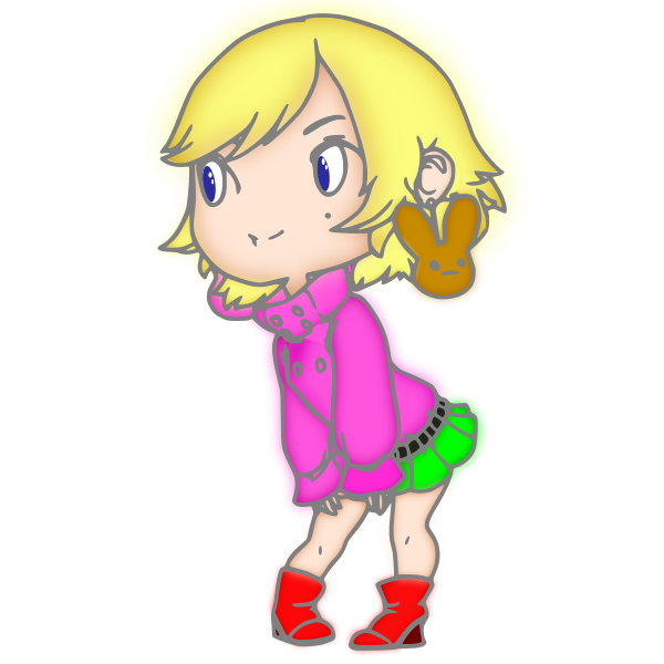 SVG Line art girl 4