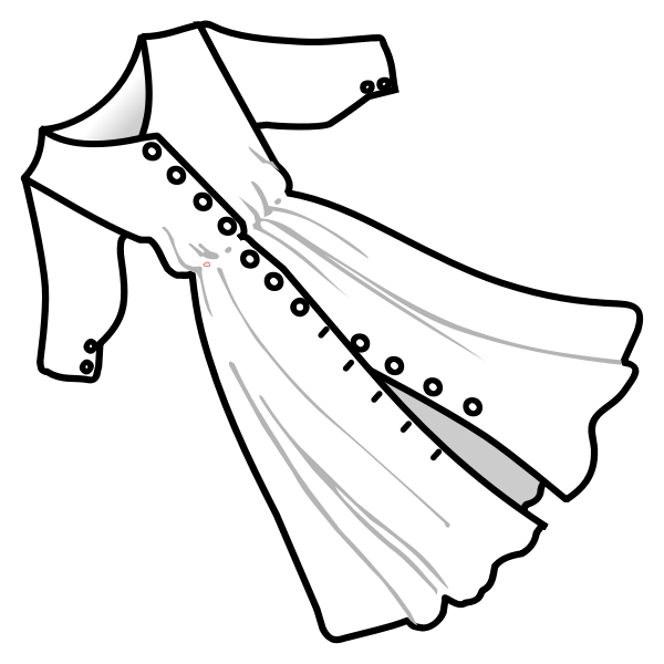 SVG Line art vector graphics of dress