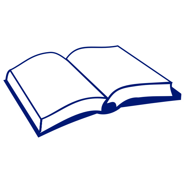 SVG Line art vector image of book