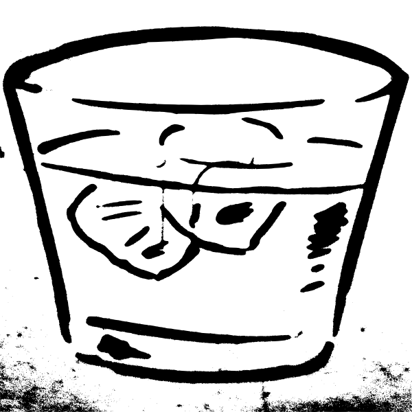 SVG Line art vector image of simple glass