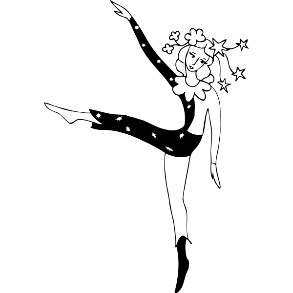 SVG Line drawing dancer