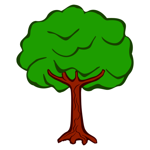 SVG Lineart vector image of round tree top