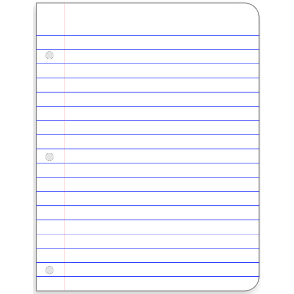 SVG Lined sheet of paper vector image
