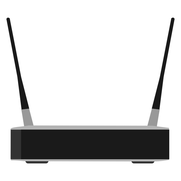 SVG Linksys WRT54GR wireless-G broadband Router with RangeBooster vector image