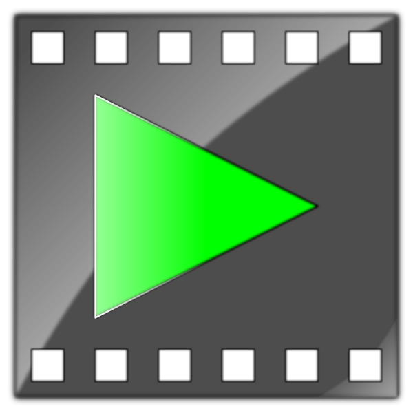 SVG Linux AVI file icon vector image
