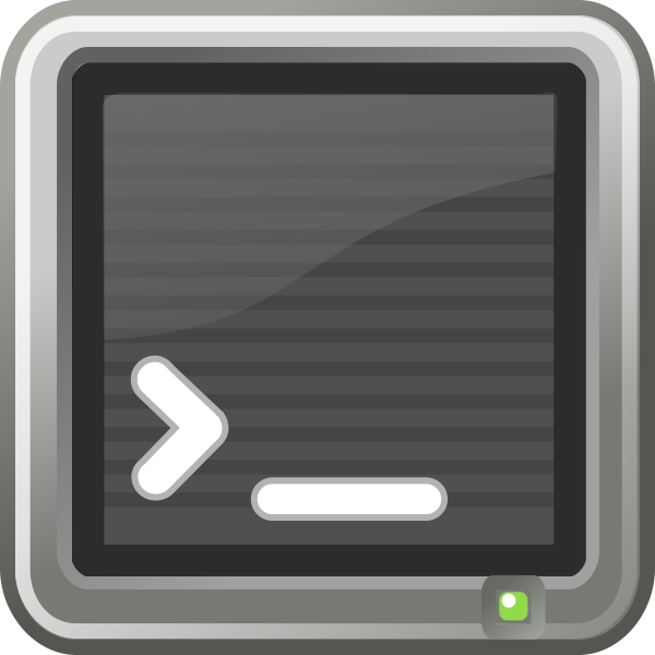 SVG Linux default terminal window vector clip art