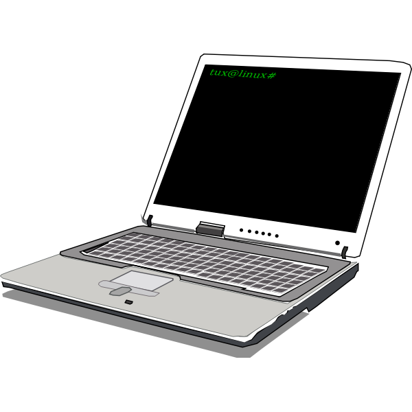SVG Linux notebook vector image