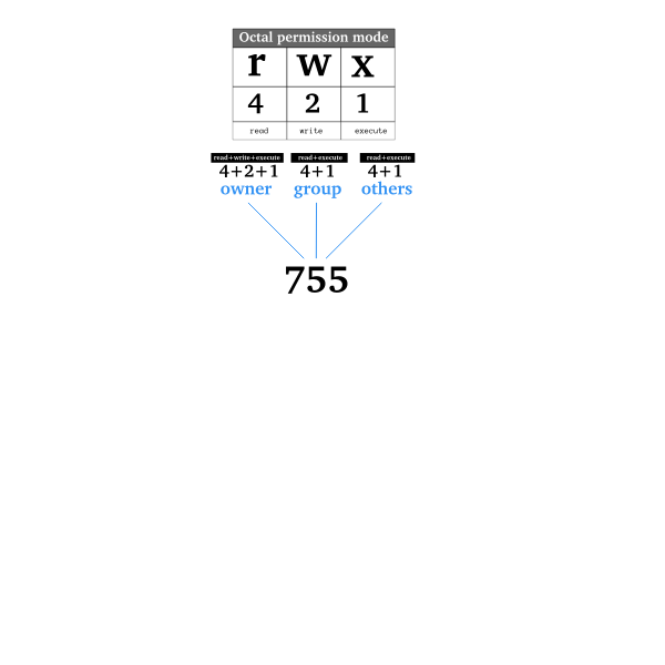 SVG Linux permissions diagram vector image