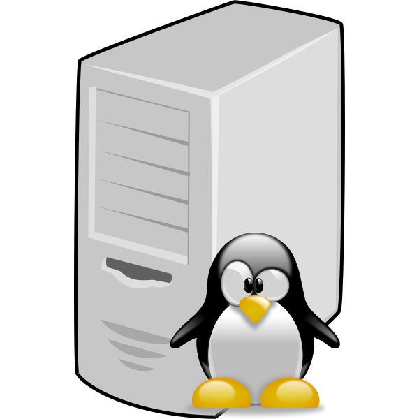 SVG Linux server vector image