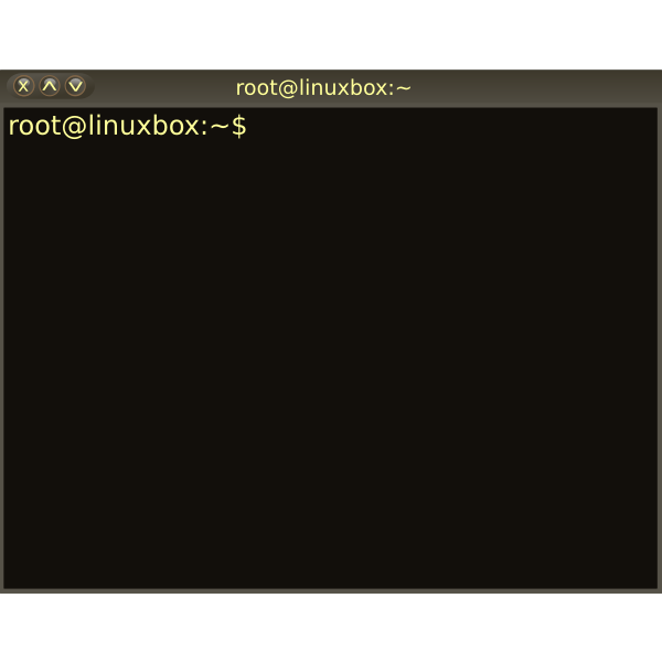 SVG Linux shell terminal window vector clip art