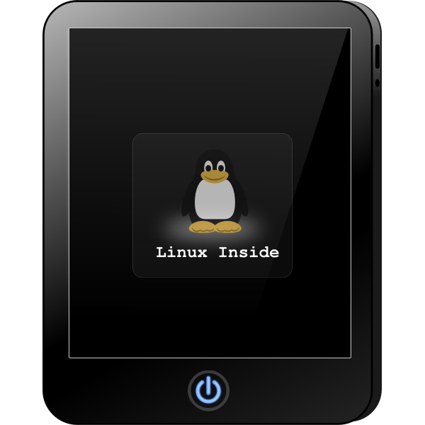 SVG Linux tablet PC vector image
