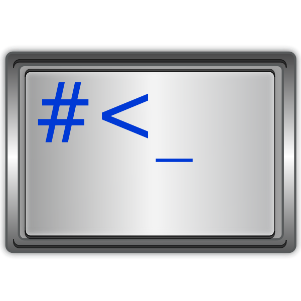 SVG Linux terminal window vector graphics drawing