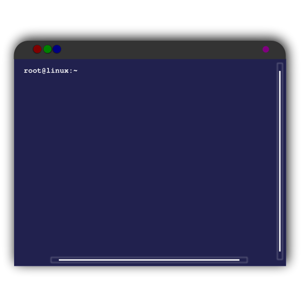 SVG Linux terminal window vector illustration