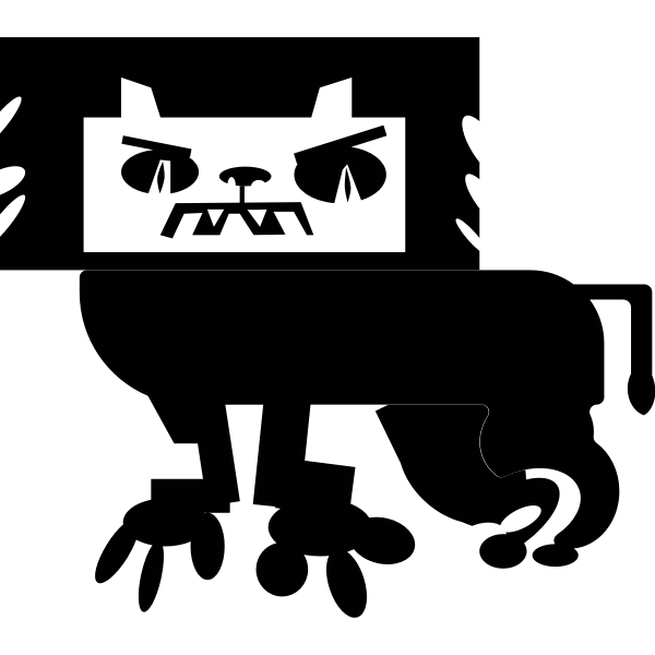 SVG Lion caricature drawing