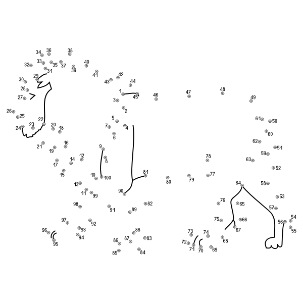 SVG Lion connect the dots vector image