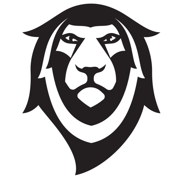 SVG Lion face silhouette
