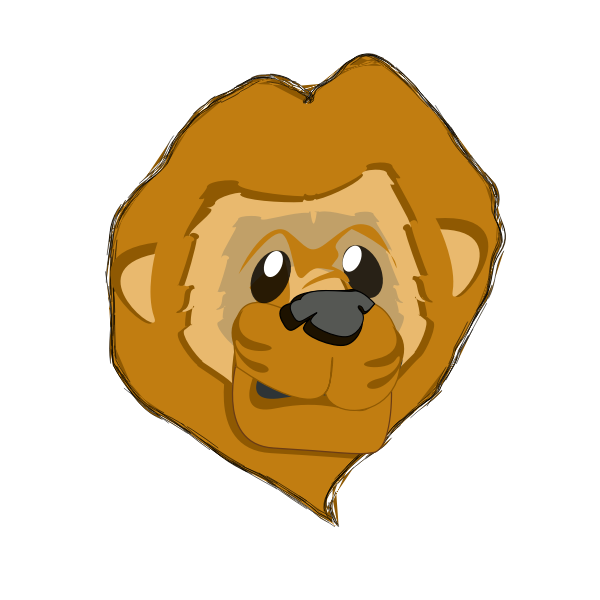 SVG lion head - cabeza de len