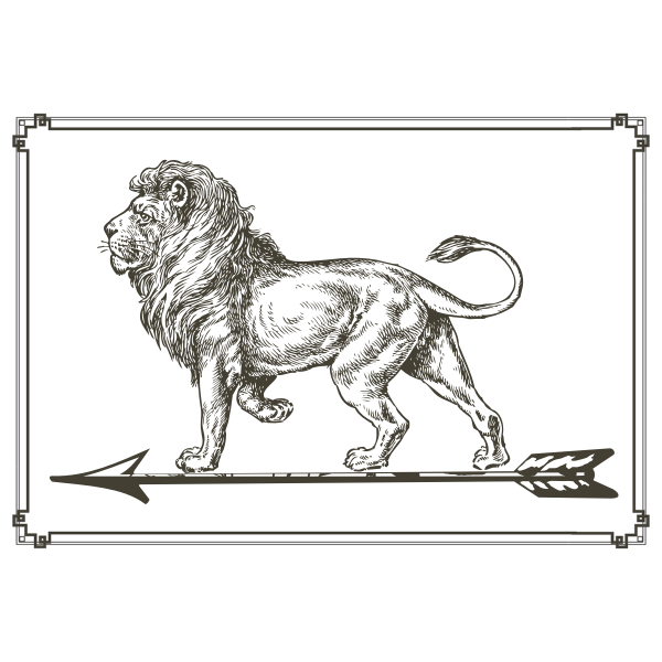 SVG Lion on arrow