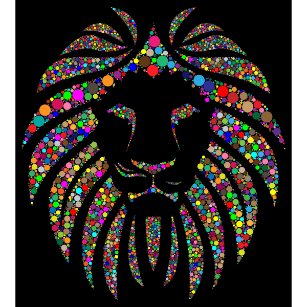 SVG Lion silhouette on black background