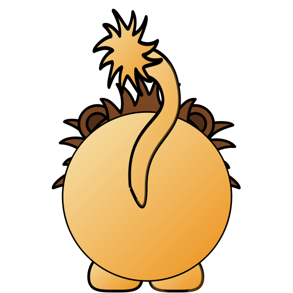 SVG Lion039s back