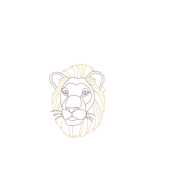 SVG Lion039s head coloring book vector image