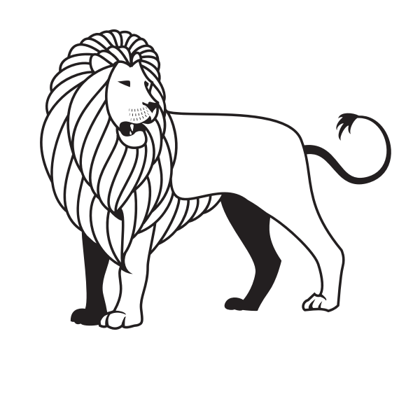 SVG Lion039s silhouette