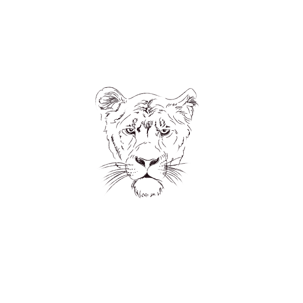 SVG Lioness039s portrait
