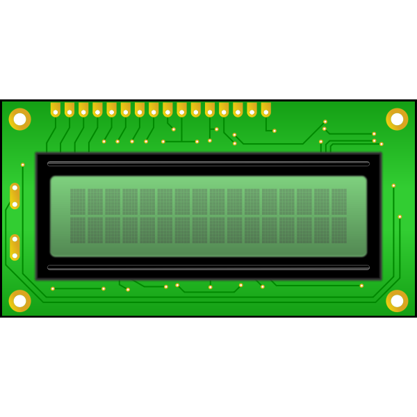 SVG Liquid Cristal Display 16x2 top-connector