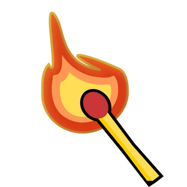 SVG Lit match cartoon