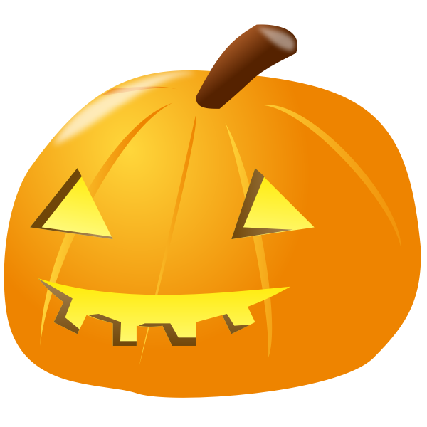 SVG Lit-up Halloween pumpkin vector drawing