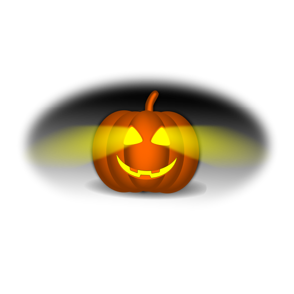 SVG Lit-up Halloween pumpkin vector image